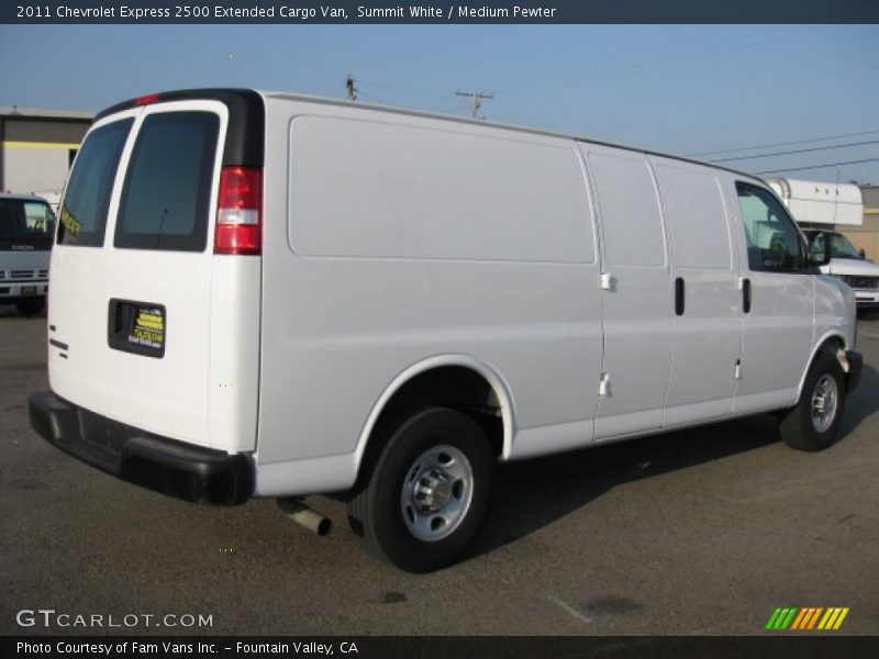 Summit White / Medium Pewter 2011 Chevrolet Express 2500 Extended Cargo Van