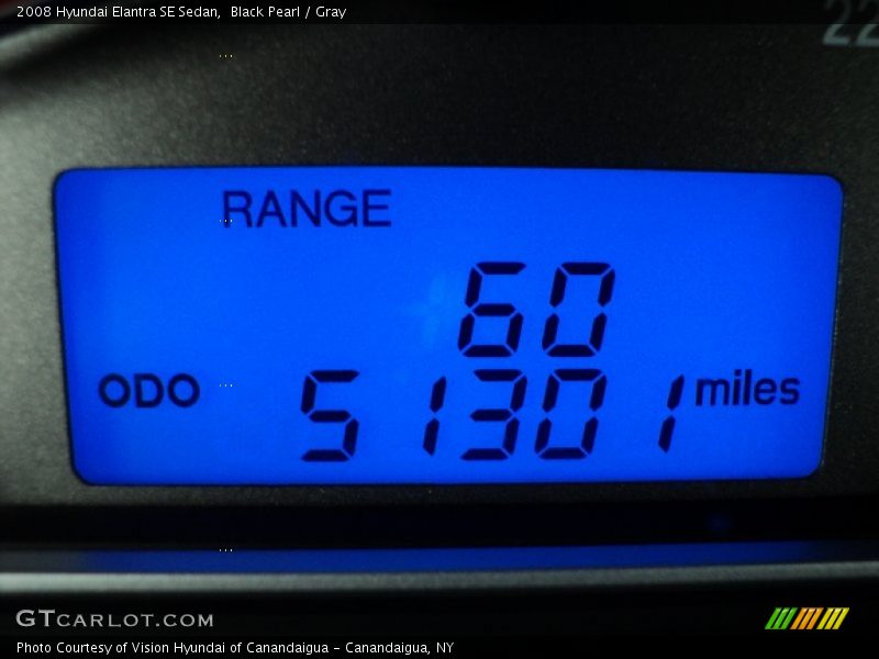 Black Pearl / Gray 2008 Hyundai Elantra SE Sedan