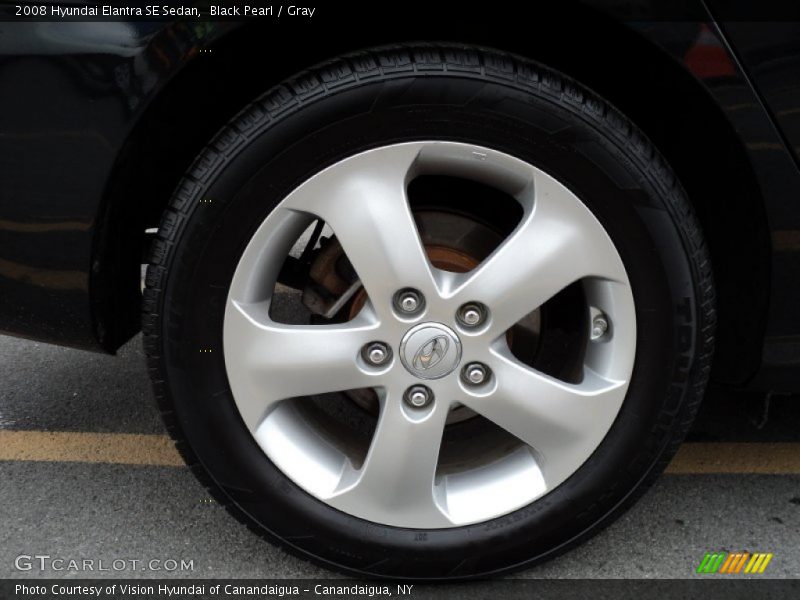 Black Pearl / Gray 2008 Hyundai Elantra SE Sedan