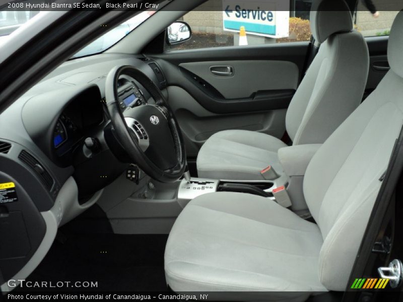 Black Pearl / Gray 2008 Hyundai Elantra SE Sedan