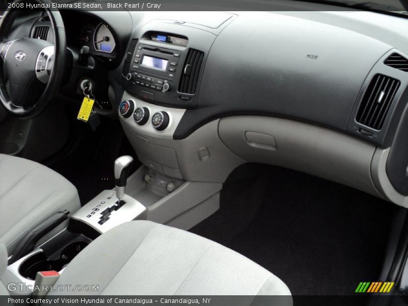 Black Pearl / Gray 2008 Hyundai Elantra SE Sedan