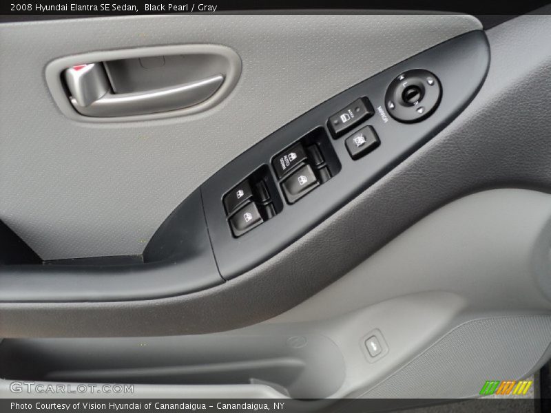 Black Pearl / Gray 2008 Hyundai Elantra SE Sedan