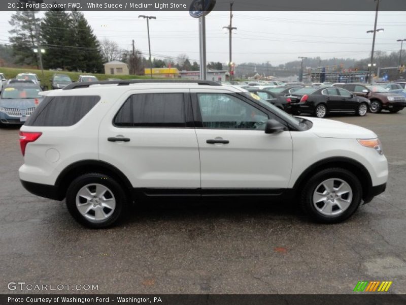 White Suede / Medium Light Stone 2011 Ford Explorer FWD