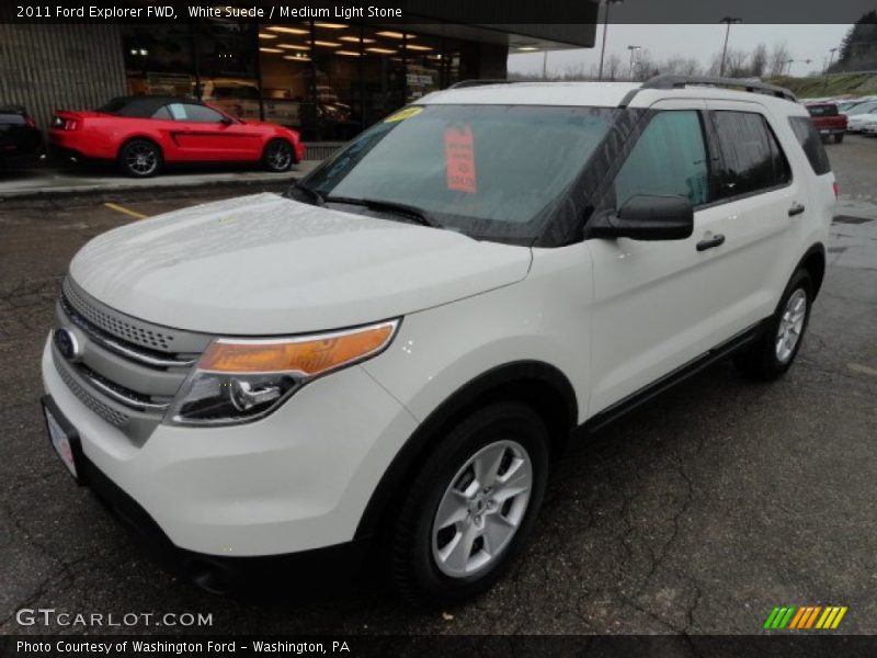 White Suede / Medium Light Stone 2011 Ford Explorer FWD
