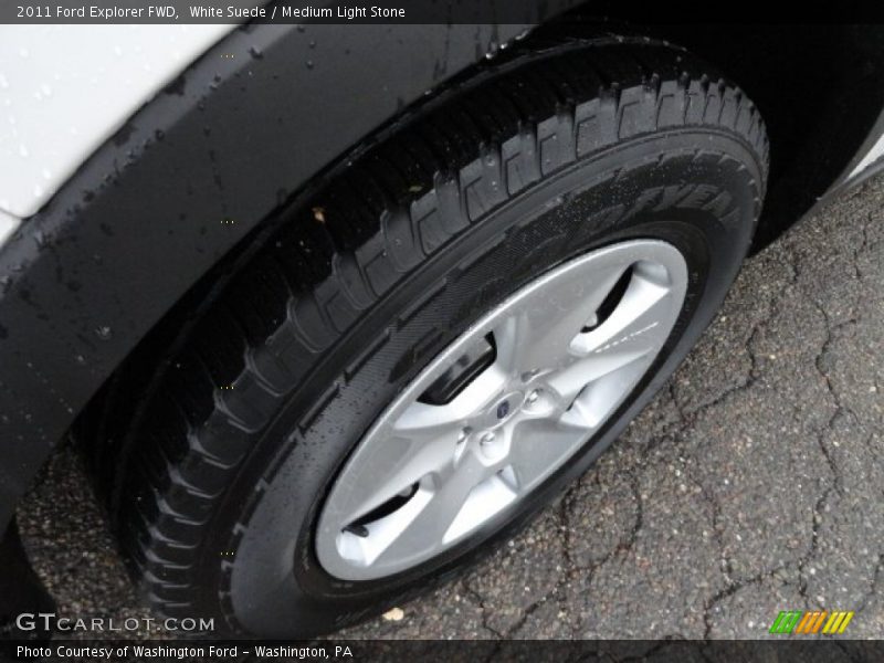 White Suede / Medium Light Stone 2011 Ford Explorer FWD