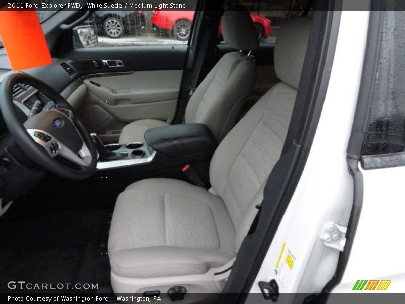 White Suede / Medium Light Stone 2011 Ford Explorer FWD