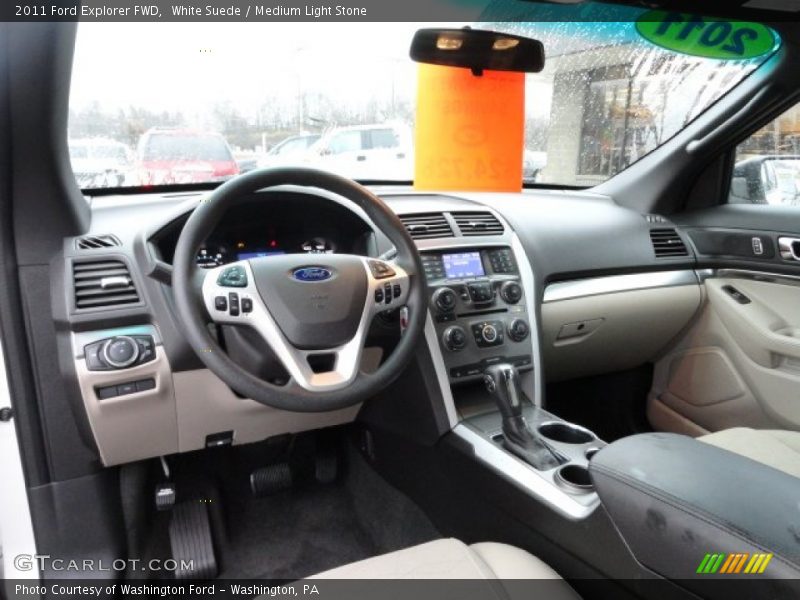 White Suede / Medium Light Stone 2011 Ford Explorer FWD
