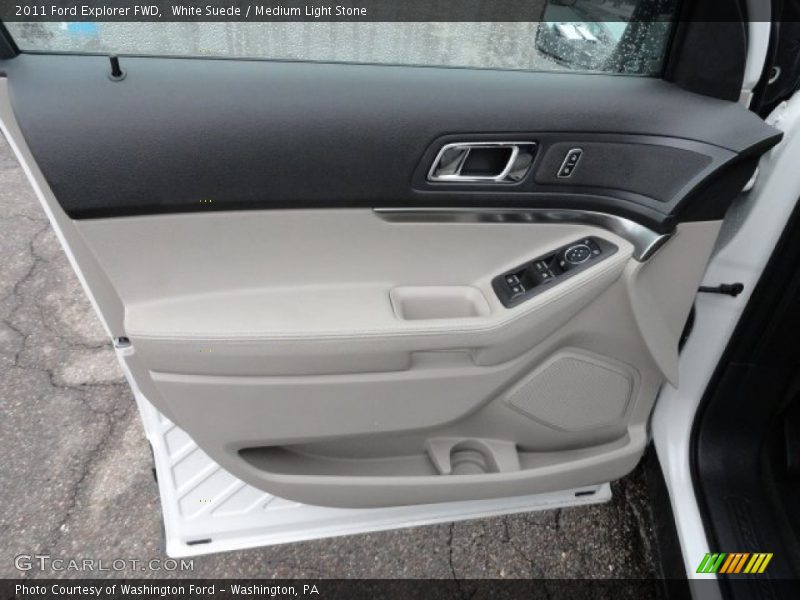 White Suede / Medium Light Stone 2011 Ford Explorer FWD