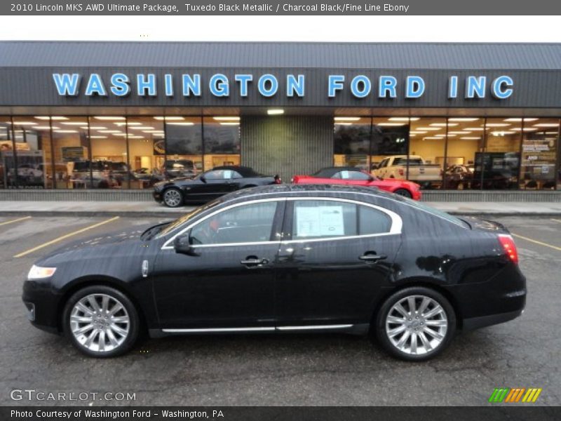 Tuxedo Black Metallic / Charcoal Black/Fine Line Ebony 2010 Lincoln MKS AWD Ultimate Package