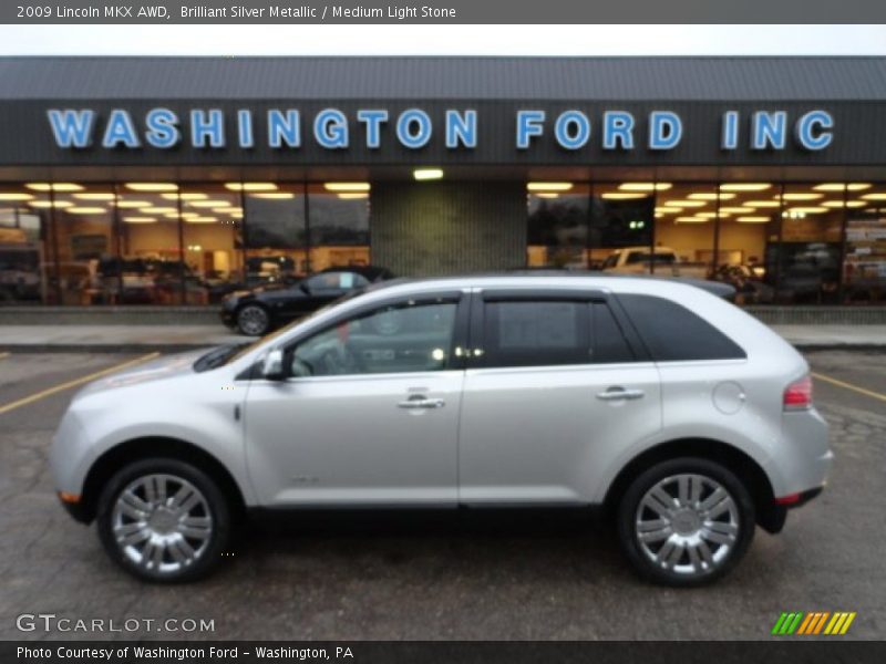 Brilliant Silver Metallic / Medium Light Stone 2009 Lincoln MKX AWD