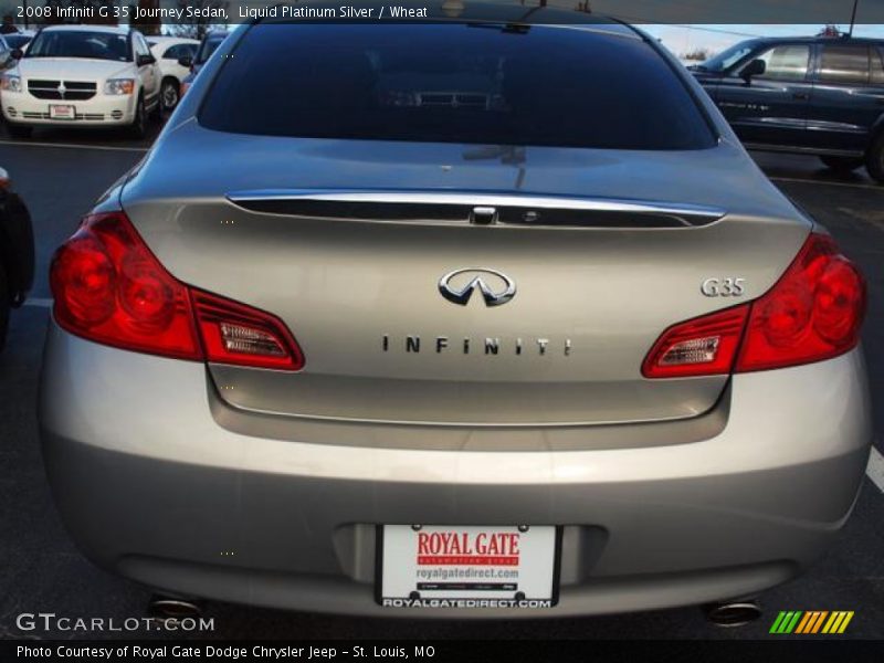 Liquid Platinum Silver / Wheat 2008 Infiniti G 35 Journey Sedan