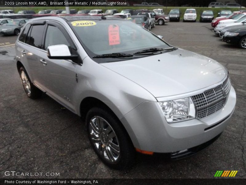 Brilliant Silver Metallic / Medium Light Stone 2009 Lincoln MKX AWD