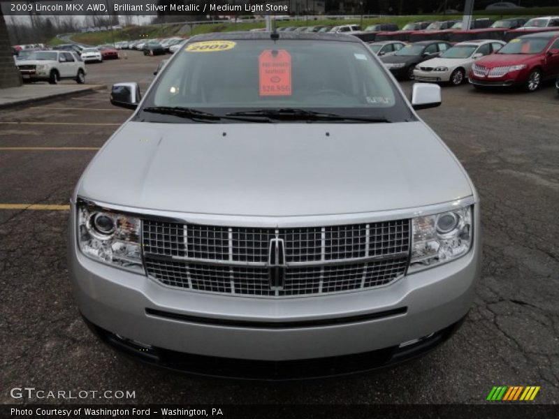 Brilliant Silver Metallic / Medium Light Stone 2009 Lincoln MKX AWD