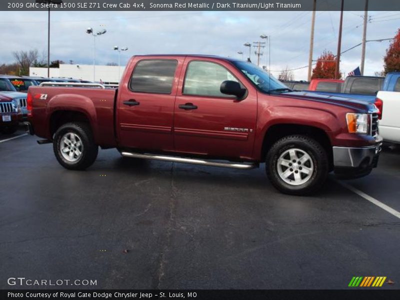 Sonoma Red Metallic / Dark Titanium/Light Titanium 2009 GMC Sierra 1500 SLE Z71 Crew Cab 4x4