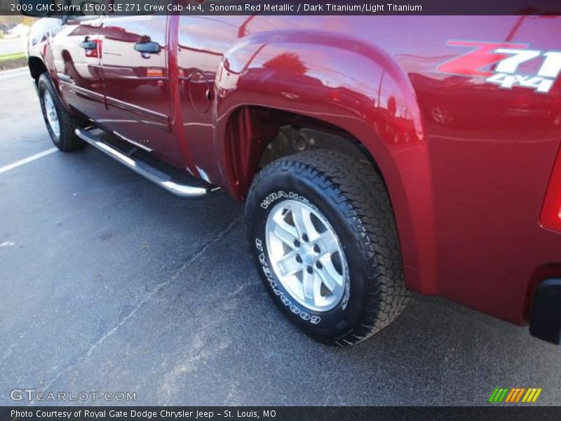 Sonoma Red Metallic / Dark Titanium/Light Titanium 2009 GMC Sierra 1500 SLE Z71 Crew Cab 4x4