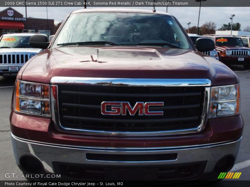 Sonoma Red Metallic / Dark Titanium/Light Titanium 2009 GMC Sierra 1500 SLE Z71 Crew Cab 4x4