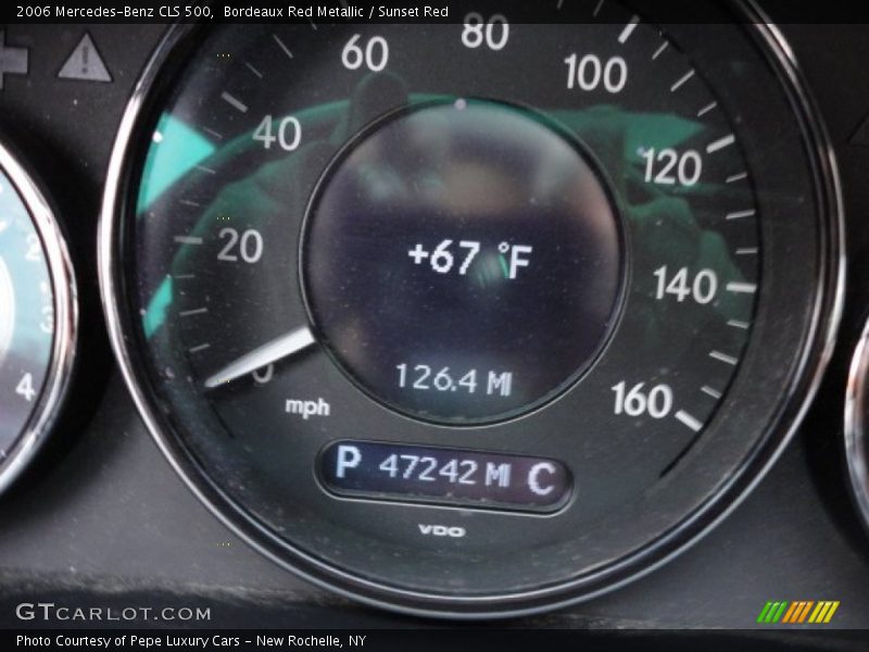 Bordeaux Red Metallic / Sunset Red 2006 Mercedes-Benz CLS 500