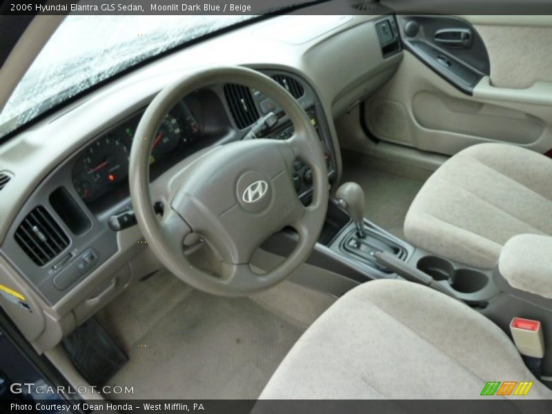 Moonlit Dark Blue / Beige 2006 Hyundai Elantra GLS Sedan