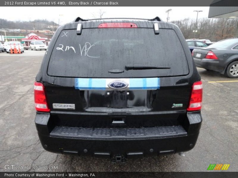 Ebony Black / Charcoal Black 2012 Ford Escape Limited V6 4WD