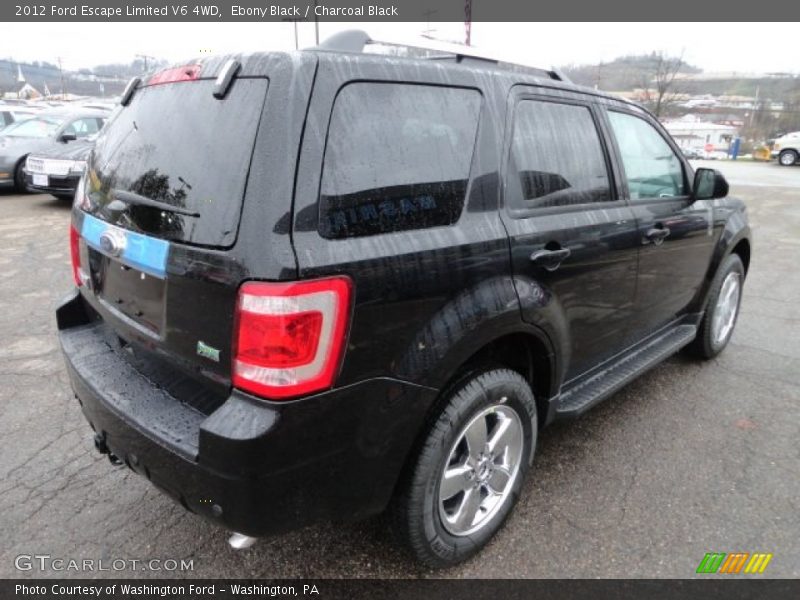 Ebony Black / Charcoal Black 2012 Ford Escape Limited V6 4WD