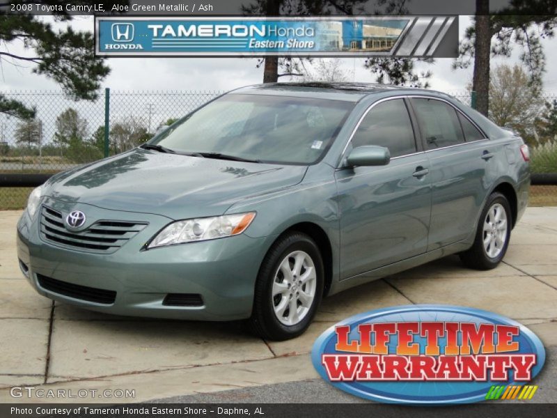 Aloe Green Metallic / Ash 2008 Toyota Camry LE