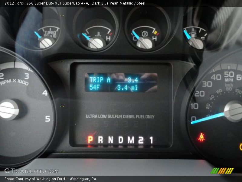 Dark Blue Pearl Metallic / Steel 2012 Ford F350 Super Duty XLT SuperCab 4x4