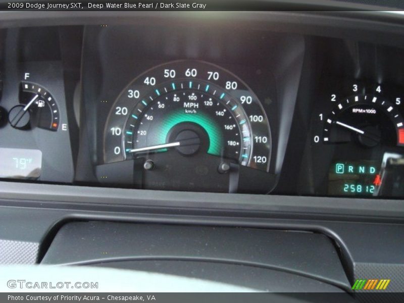 Deep Water Blue Pearl / Dark Slate Gray 2009 Dodge Journey SXT