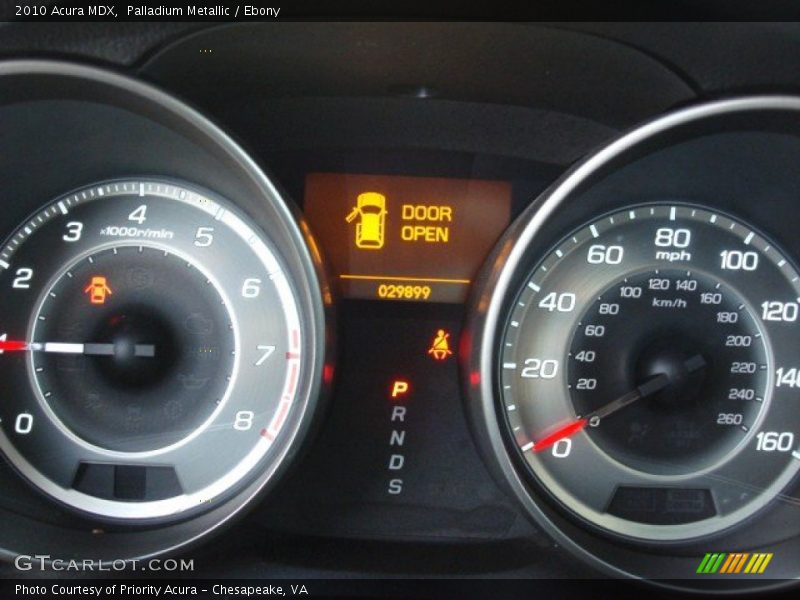 Palladium Metallic / Ebony 2010 Acura MDX