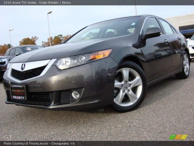 Grigio Metallic / Ebony 2010 Acura TSX Sedan