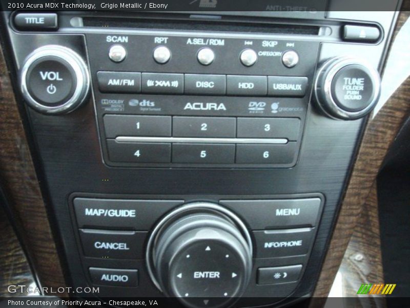 Grigio Metallic / Ebony 2010 Acura MDX Technology