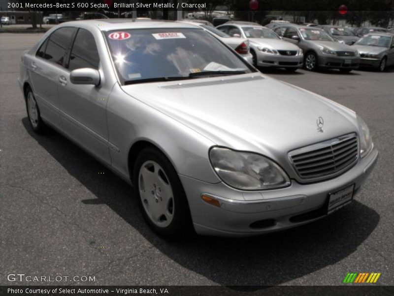 Brilliant Silver Metallic / Charcoal 2001 Mercedes-Benz S 600 Sedan