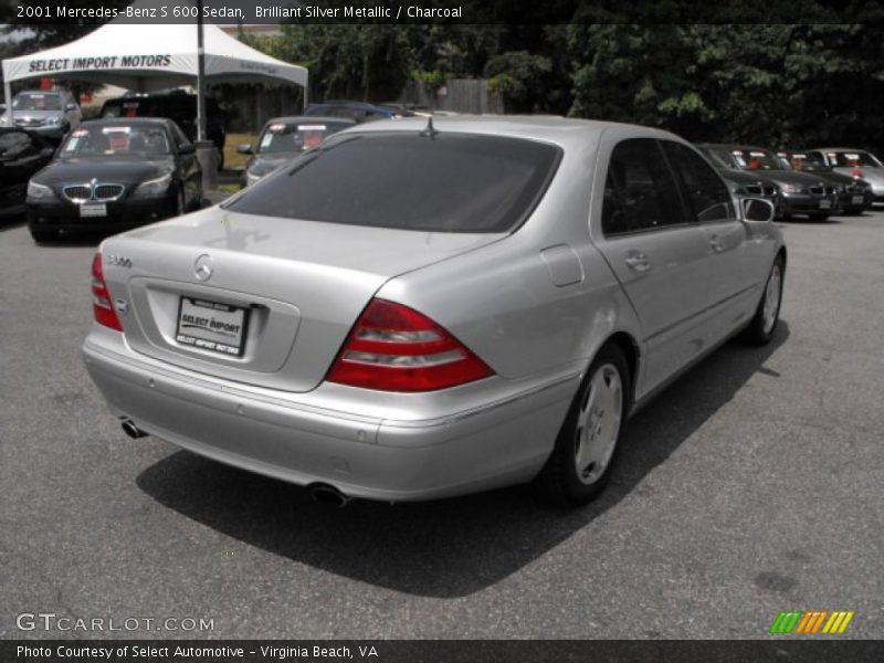 Brilliant Silver Metallic / Charcoal 2001 Mercedes-Benz S 600 Sedan