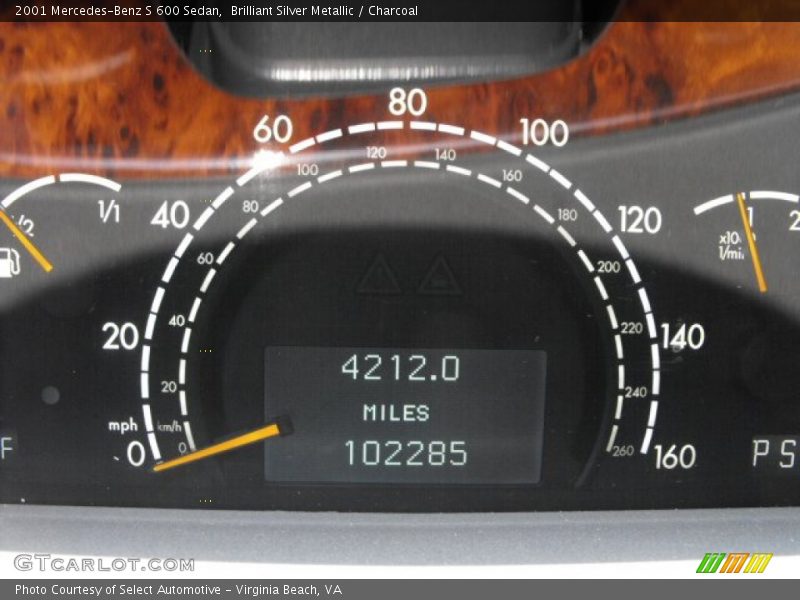Brilliant Silver Metallic / Charcoal 2001 Mercedes-Benz S 600 Sedan