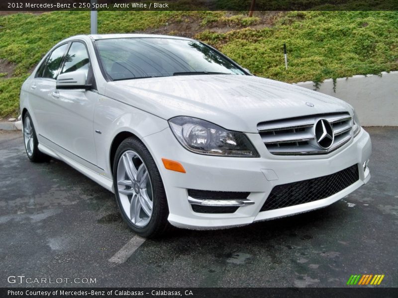 Arctic White / Black 2012 Mercedes-Benz C 250 Sport