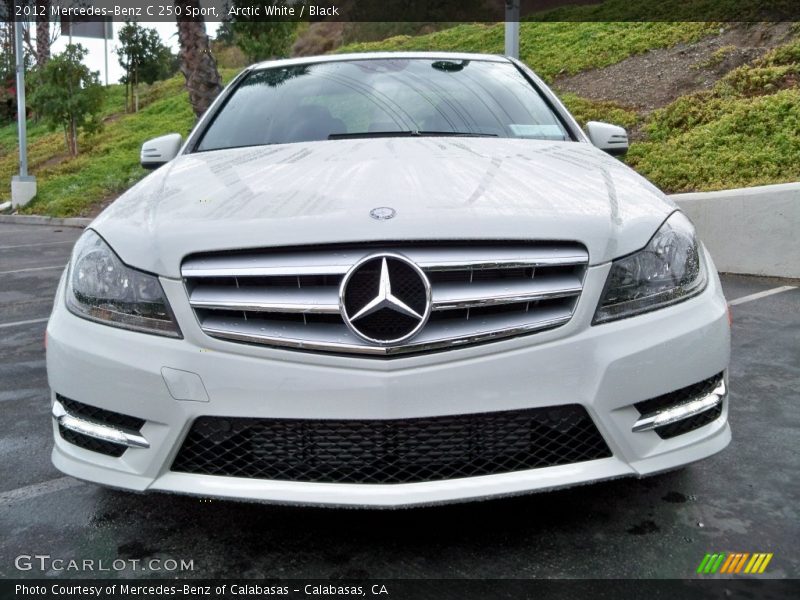 Arctic White / Black 2012 Mercedes-Benz C 250 Sport