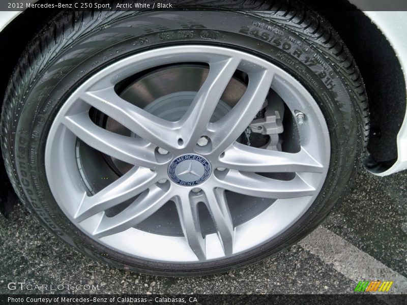 Arctic White / Black 2012 Mercedes-Benz C 250 Sport