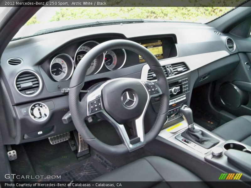 Arctic White / Black 2012 Mercedes-Benz C 250 Sport
