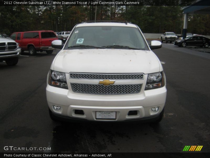 White Diamond Tricoat / Light Cashmere/Dark Cashmere 2012 Chevrolet Suburban LTZ