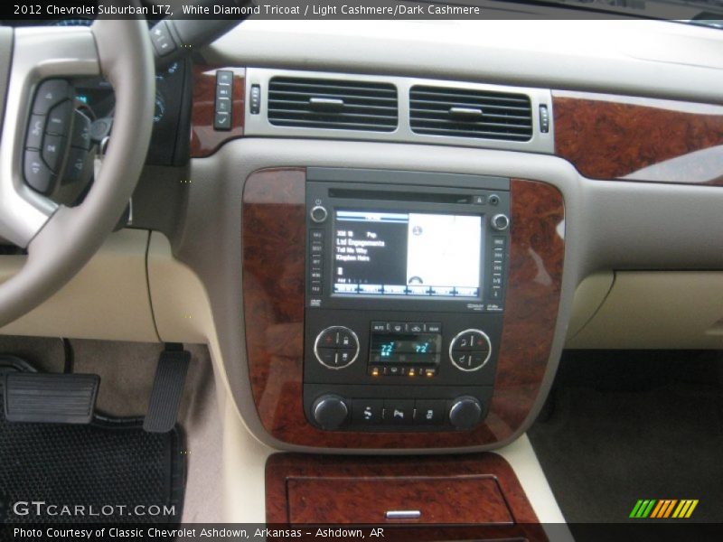 White Diamond Tricoat / Light Cashmere/Dark Cashmere 2012 Chevrolet Suburban LTZ