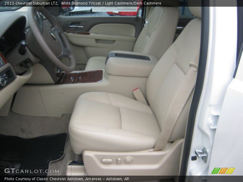 White Diamond Tricoat / Light Cashmere/Dark Cashmere 2012 Chevrolet Suburban LTZ