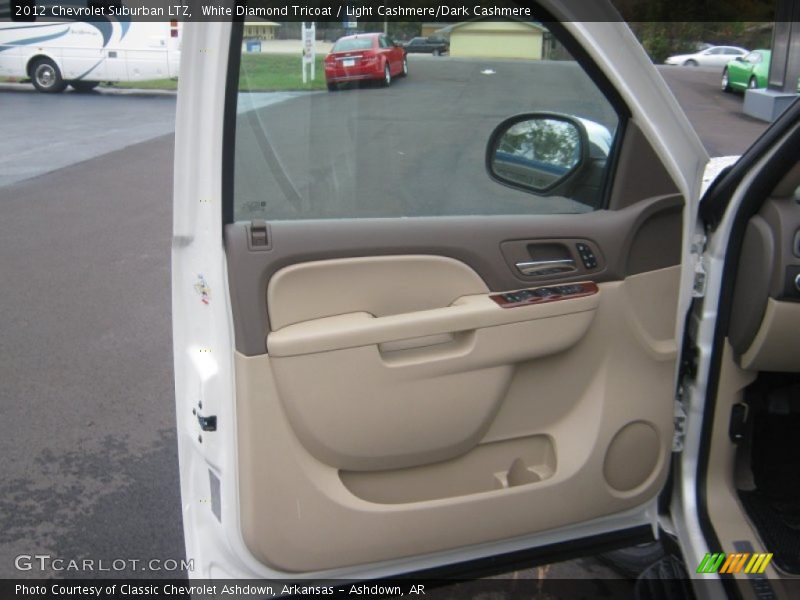 White Diamond Tricoat / Light Cashmere/Dark Cashmere 2012 Chevrolet Suburban LTZ