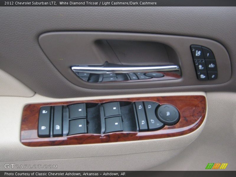 White Diamond Tricoat / Light Cashmere/Dark Cashmere 2012 Chevrolet Suburban LTZ