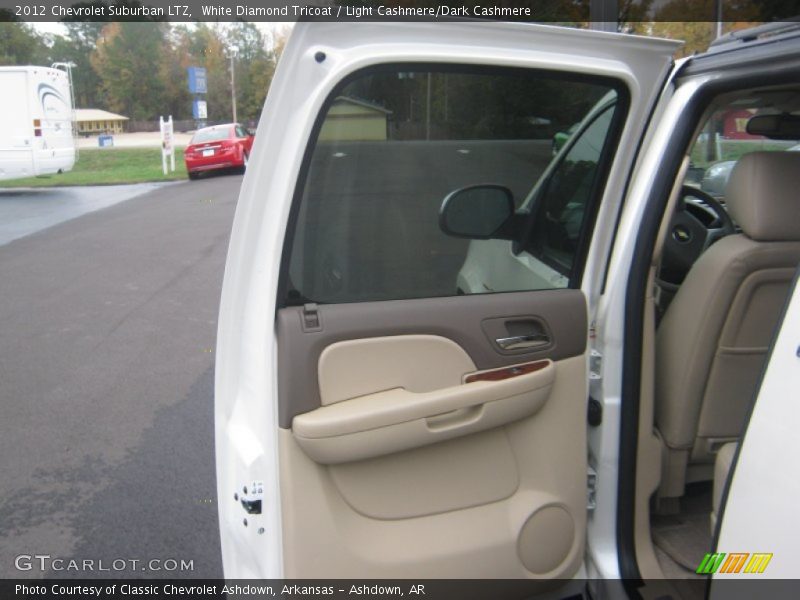 White Diamond Tricoat / Light Cashmere/Dark Cashmere 2012 Chevrolet Suburban LTZ