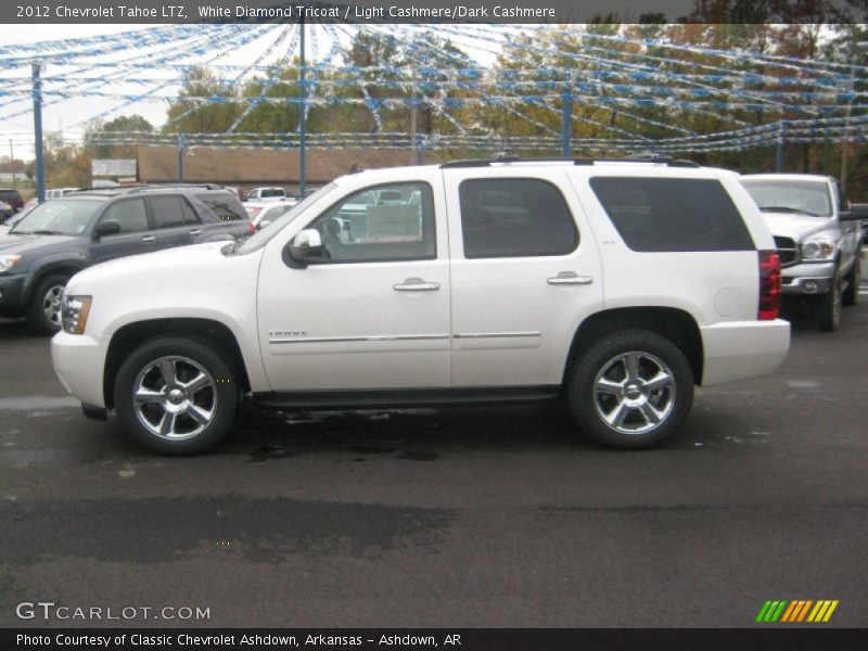 White Diamond Tricoat / Light Cashmere/Dark Cashmere 2012 Chevrolet Tahoe LTZ