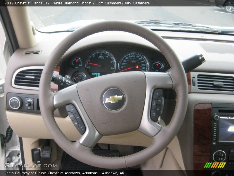 White Diamond Tricoat / Light Cashmere/Dark Cashmere 2012 Chevrolet Tahoe LTZ