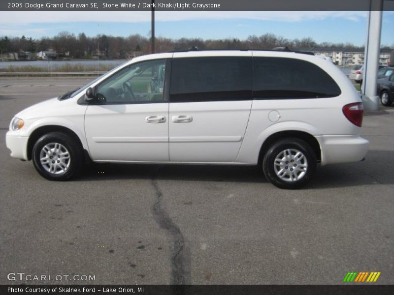 Stone White / Dark Khaki/Light Graystone 2005 Dodge Grand Caravan SE