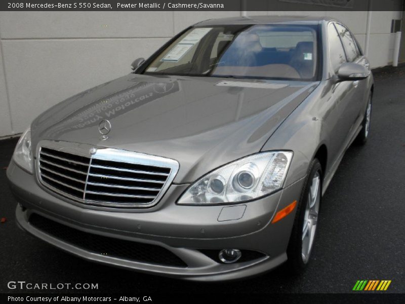 Pewter Metallic / Cashmere/Savanna 2008 Mercedes-Benz S 550 Sedan