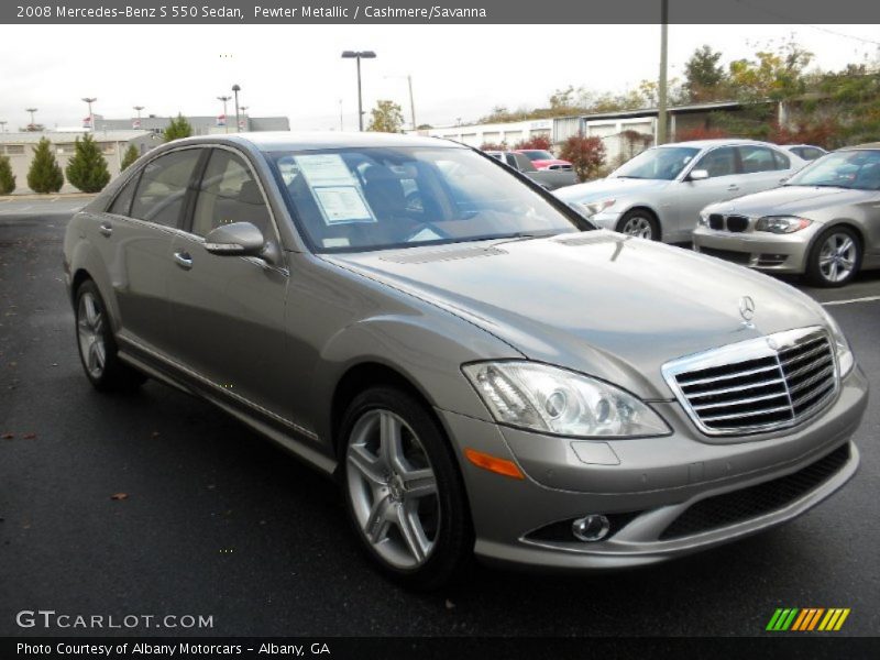 Pewter Metallic / Cashmere/Savanna 2008 Mercedes-Benz S 550 Sedan