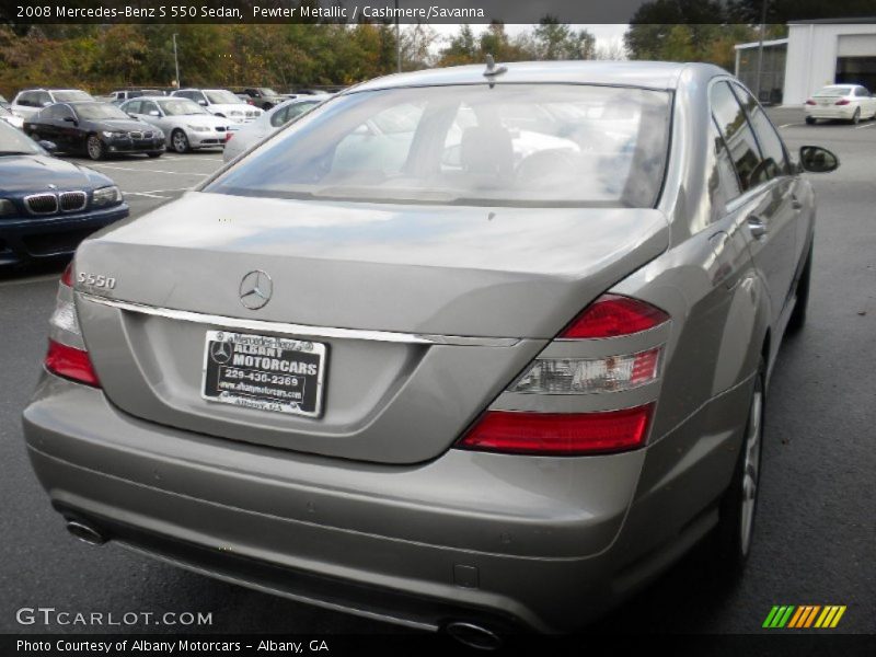 Pewter Metallic / Cashmere/Savanna 2008 Mercedes-Benz S 550 Sedan