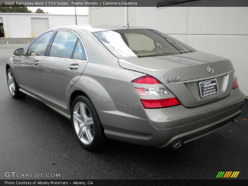 Pewter Metallic / Cashmere/Savanna 2008 Mercedes-Benz S 550 Sedan